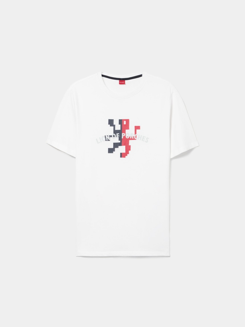 T-shirt estampada de algodão