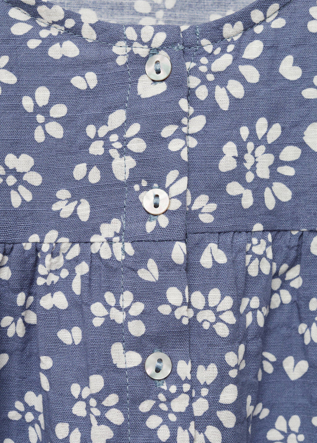 Mango Kids A-lijn jurk met all over print middenblauw
