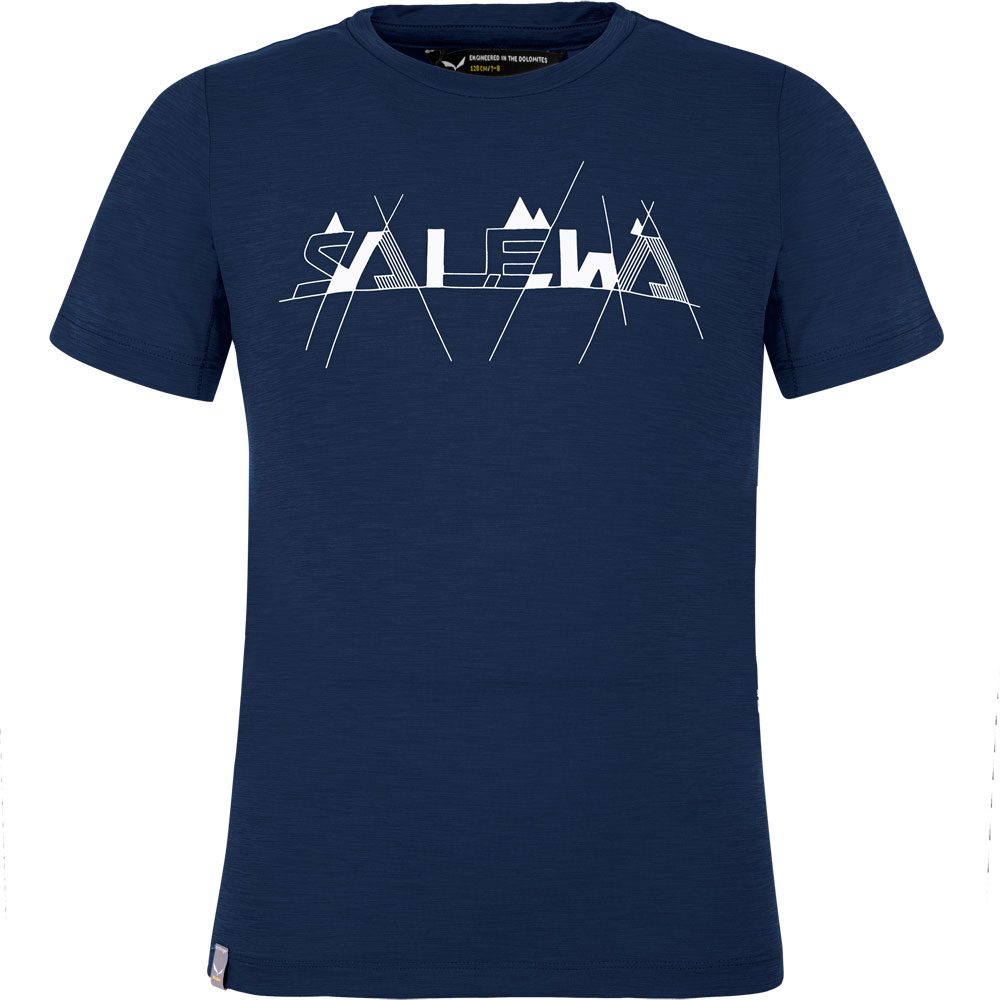 SALEWA Graphic Dry T-Shirt Kinder navy blazer melange