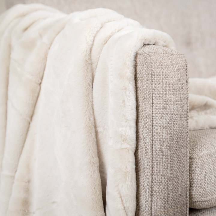Wasbaar plaid - Otis Creme | Comfortabel zacht en warm!