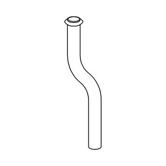 Grohe urinoir spoelpijp 20cm m. sprong 3cm Ø18mm m. O-ring chroom