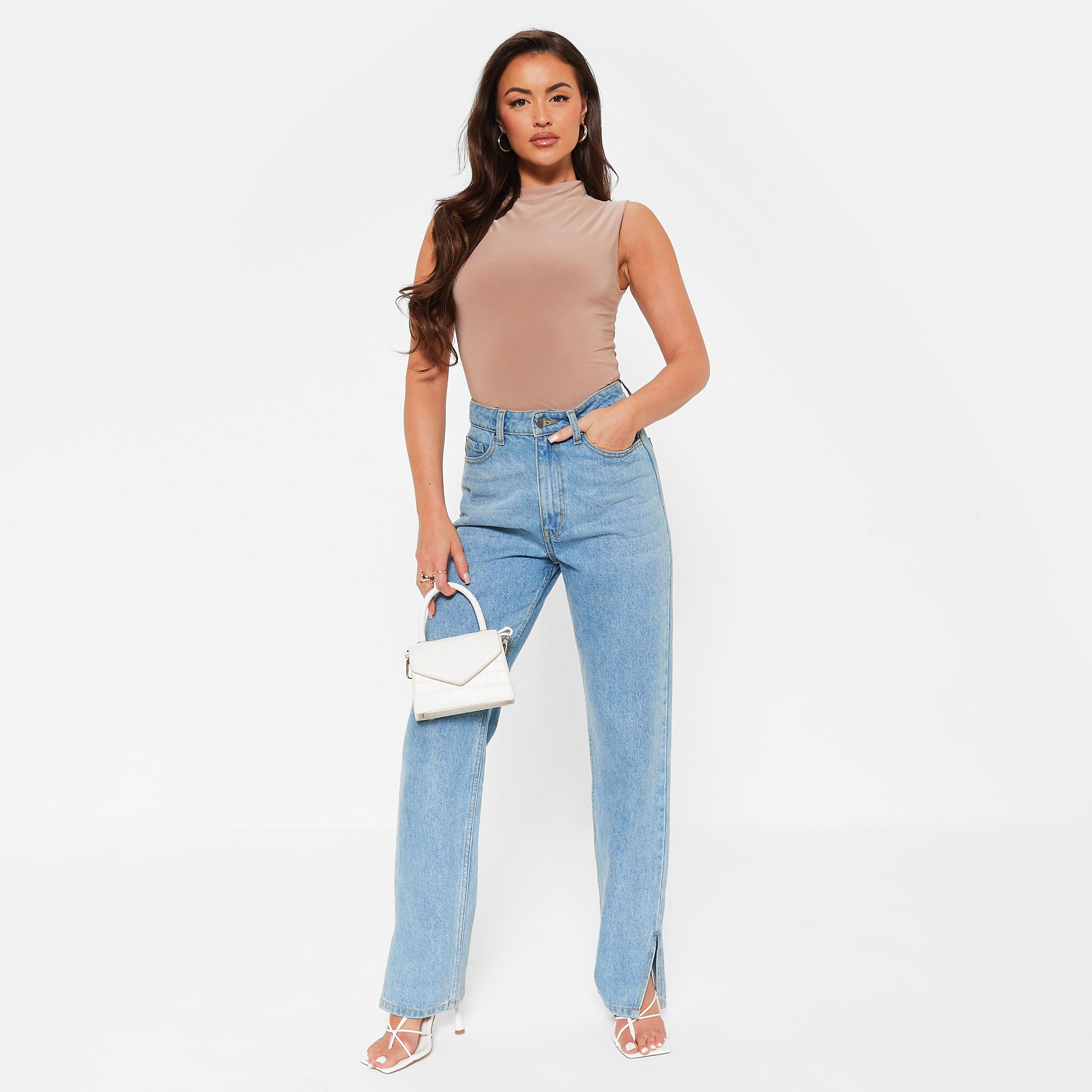 I Saw It First ISAWITFIRST Drape Double Layered Slinky Racer Vest Top