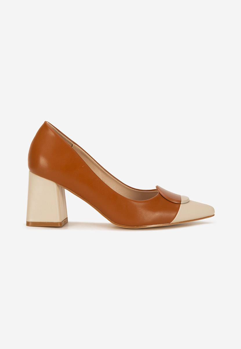 Chaussures à talon épais chameau Selinnia