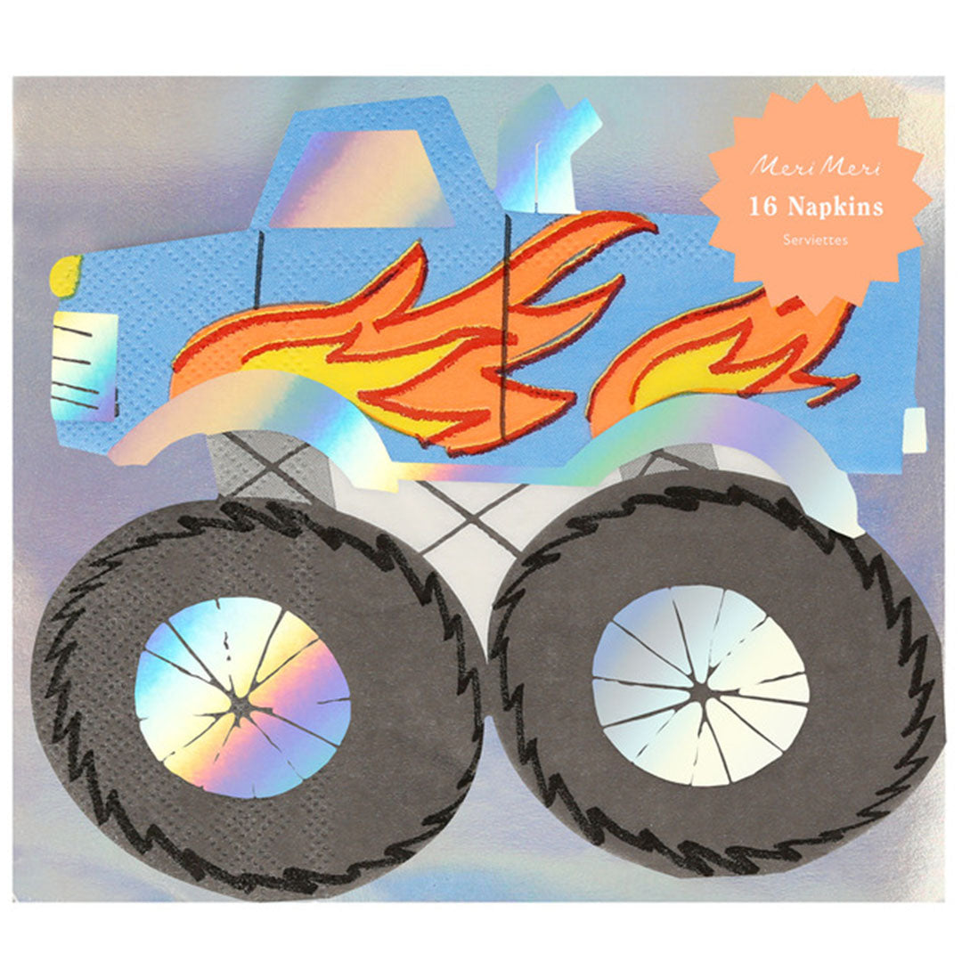 Meri meri servetten monster truck - 16st