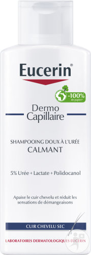 Eucerin DermoCapillaire Shampoing Calmant 5% D'Urée Cuir Chevelu Sec Et Irrité 250ml