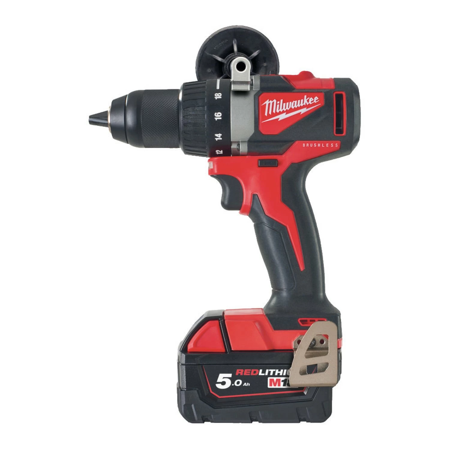 Milwaukee M18 BLDD2-502X 18V Li-Ion accu schroefboormachine set (2x5.0Ah) in HD-box - koolborstelloos - 82Nm