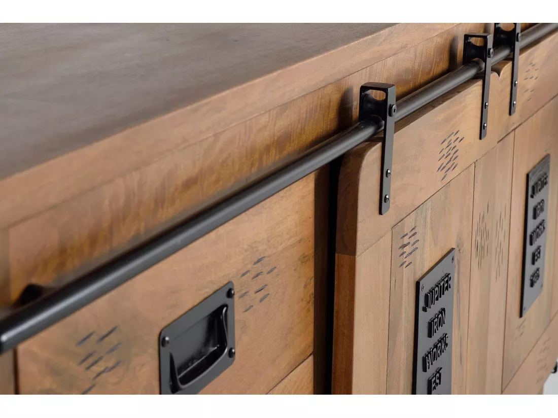 Buffet en manguier Marrón.Giner y Colomer.80x45x165