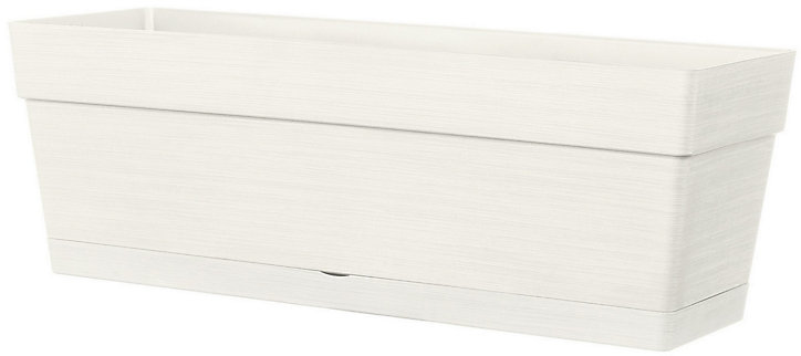 Jardinière à réserve d'eau Deroma Save R blanc 49 x 17 x h.17 cm