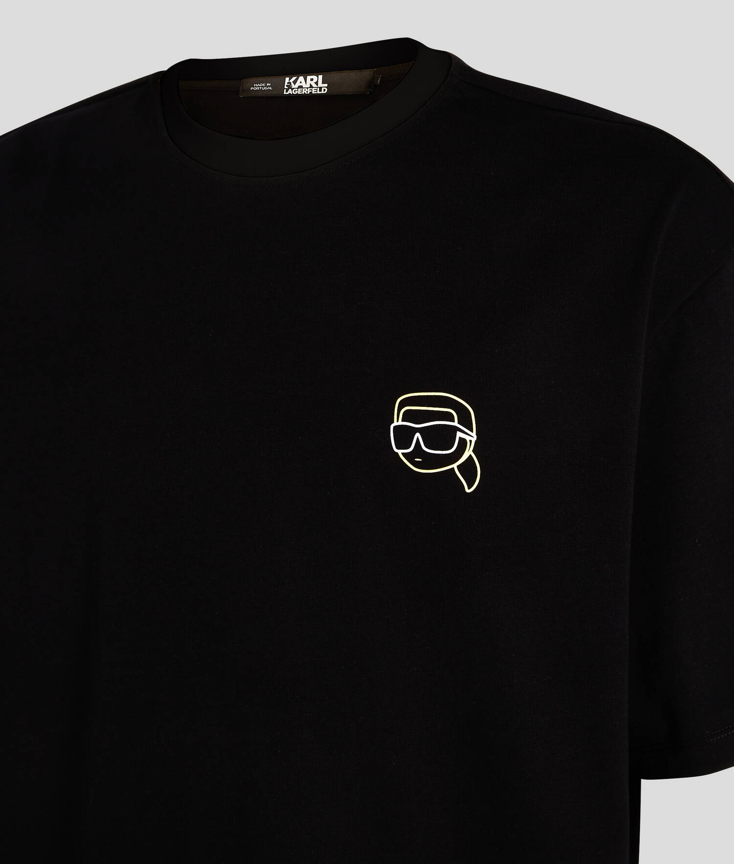 T-SHIRT AVEC EMPIÈCEMENT K/IKONIK À L'EFFIGIE DE KARL