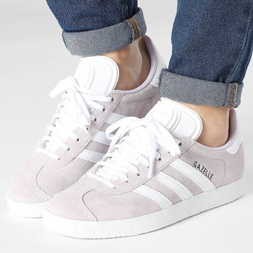 Baskets Femme Gazelle ID7005 Silver Dawn Footwear White Core Black