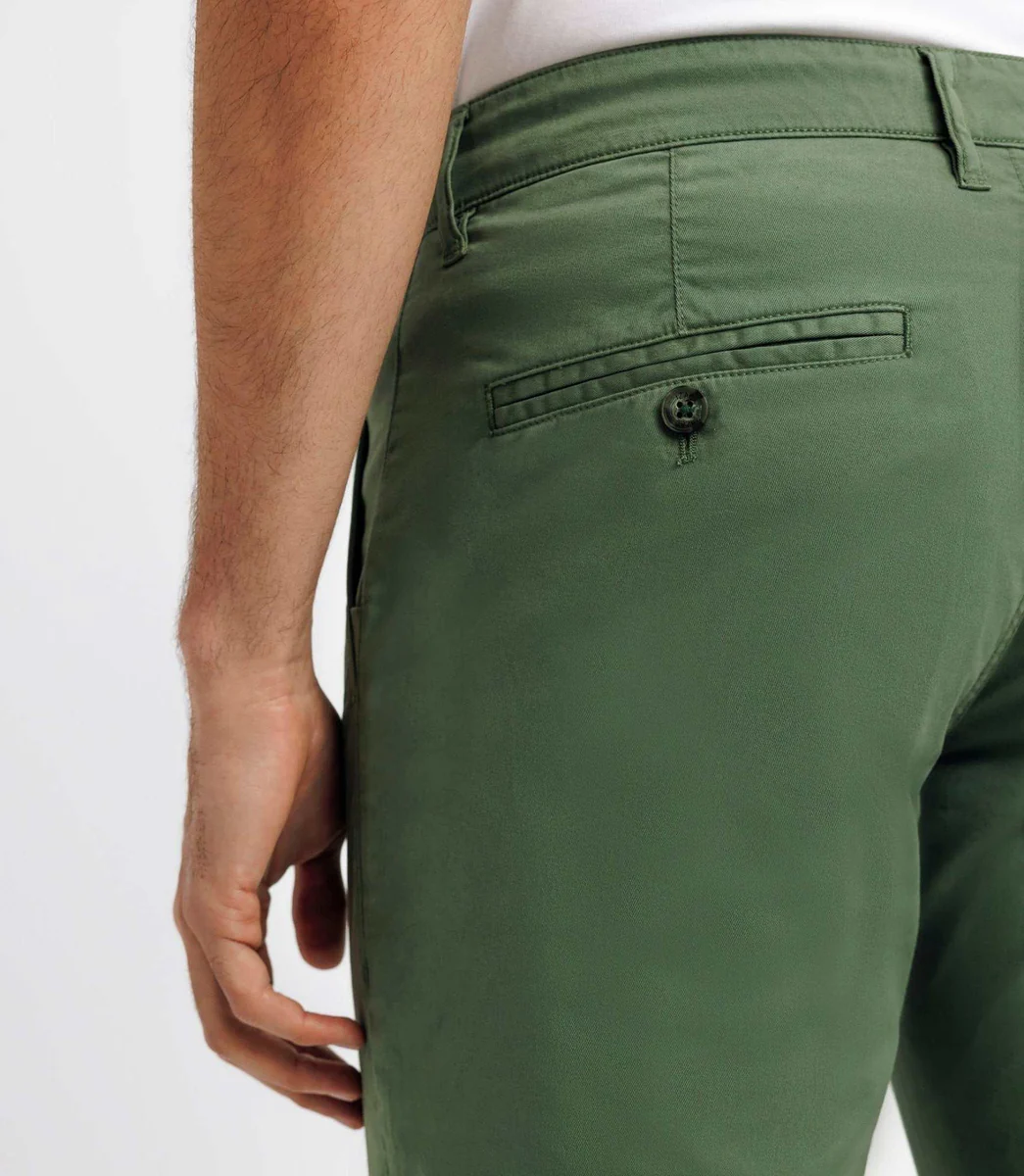 Pantalon casual stretch vert