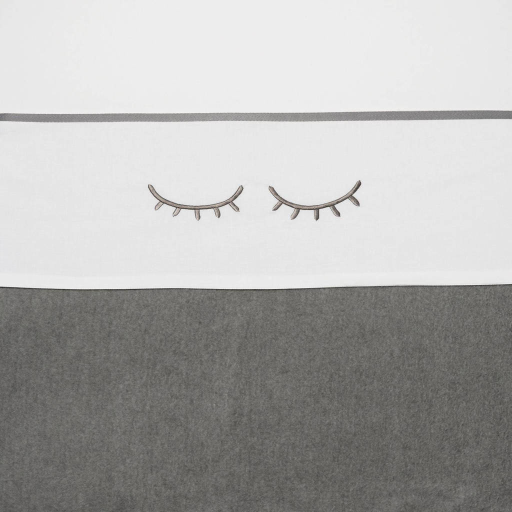 Sleepy eyes wieglaken 75x100 cm grijs