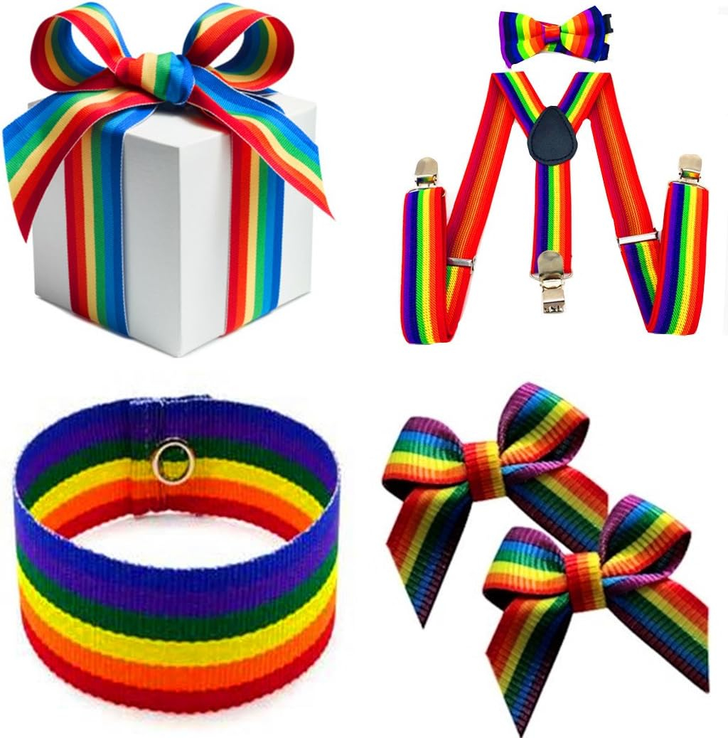(6cmx45m) Baumwoll Band DIY Mercerie Gurt zum Basteln / Nähen - Regenbogen