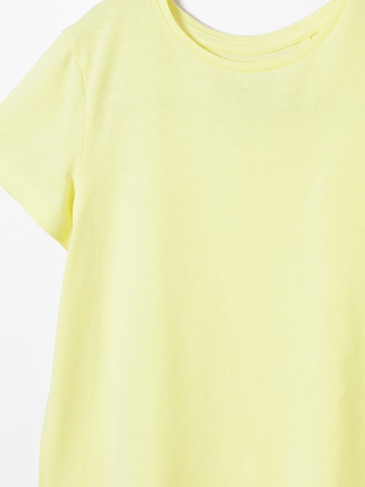 Conjunto com 2 camisetas combinando - Amarelo Brilhante