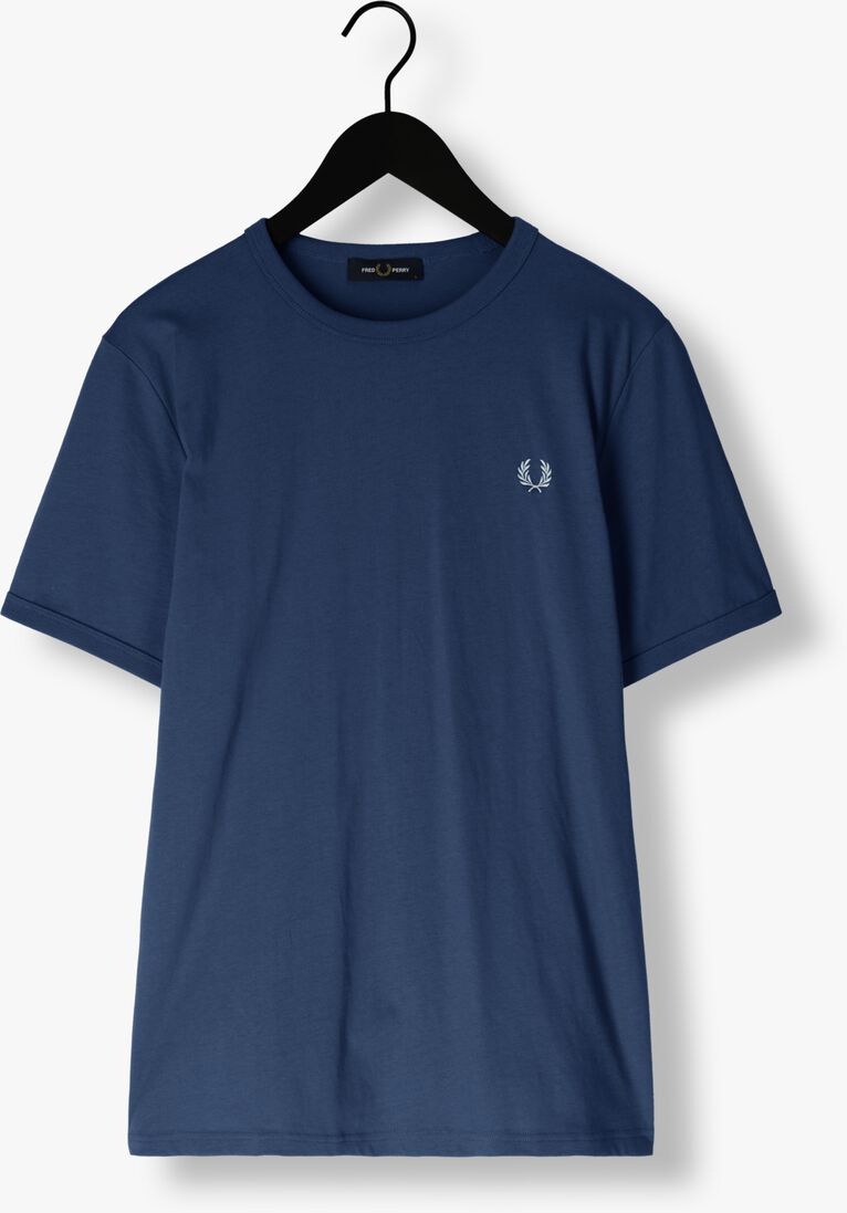 FRED PERRY blauwe fred perry t-shirt ringer t-shirt