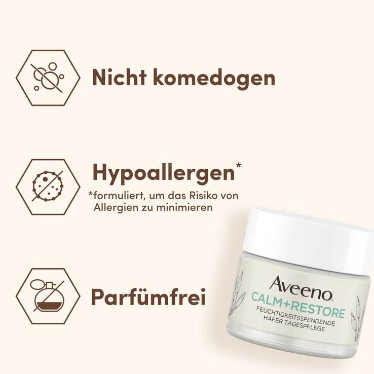 Aveeno Calm + Restore Hafer Tagespflege Creme, 50 ml