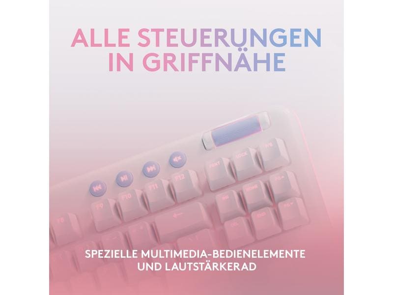 Logitech Gaming-Tastatur G715 Komfortable kabellose Gaming-Tastatur mit weicher Handgelenkauflage