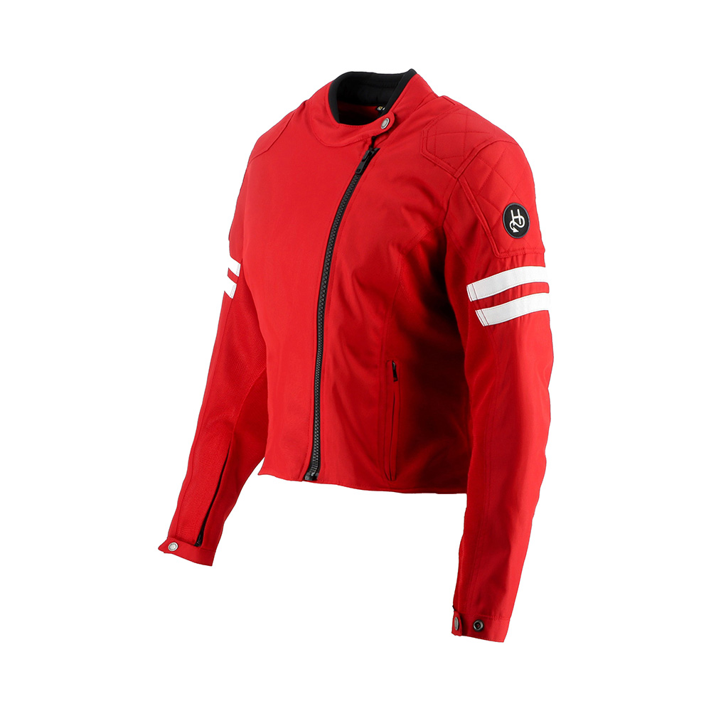 Helstons - Blouson femme KS 50 Air Rouge / Blanc