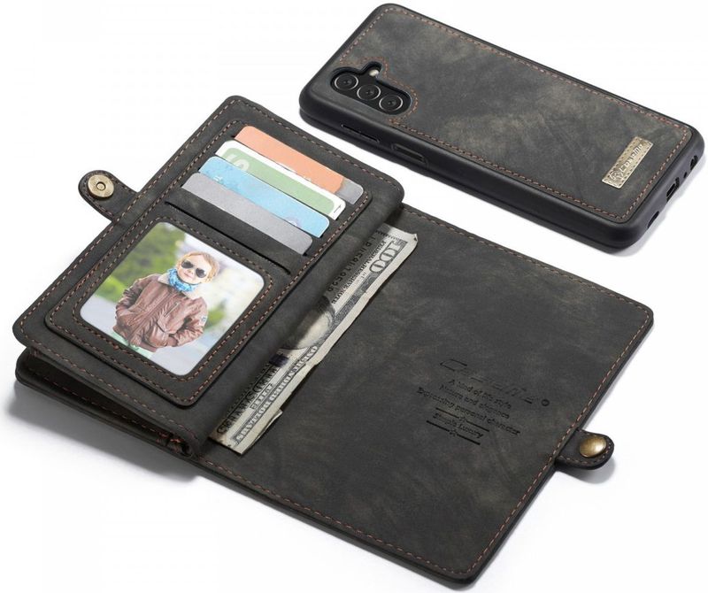 CaseMe - 008 - Hoesje - Zwart - Book Case Back Cover