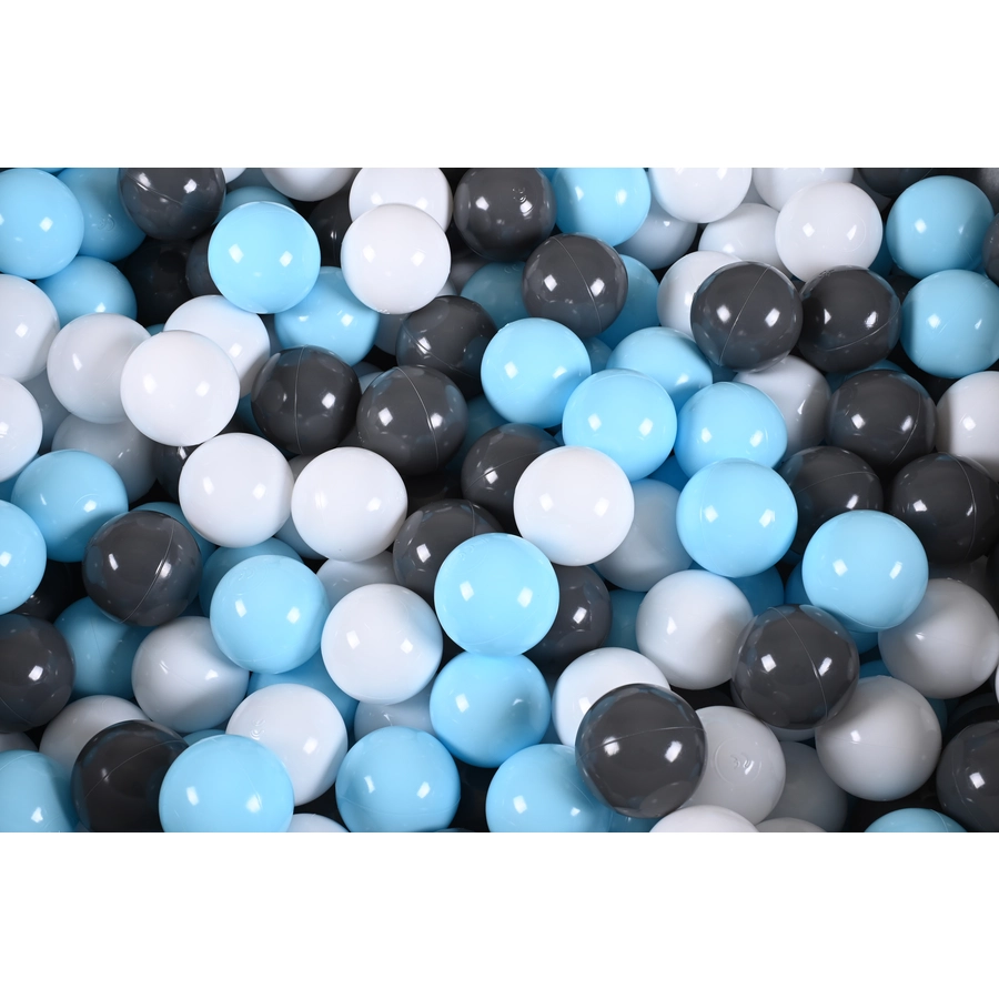 knorr toys® Bällebad soft Cosy geo grey inklusive 300 Bälle cremegreylightblue
