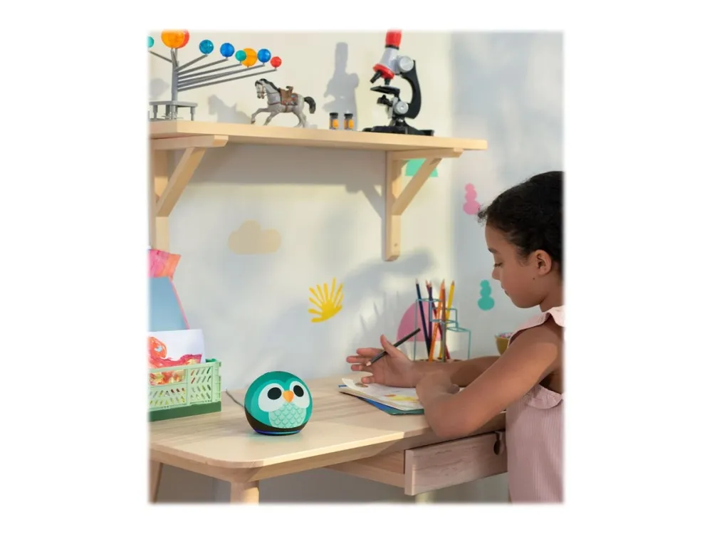 Amazon Echo Dot (5th Generation) Kids - Smart højttaler - Bluetooth, Wi-Fi - App-kontrolleret - ugle