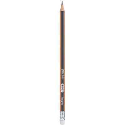 Maped Black'Peps - Pack de 10 crayons à papier - HB - 2,2 mm - embout gomme