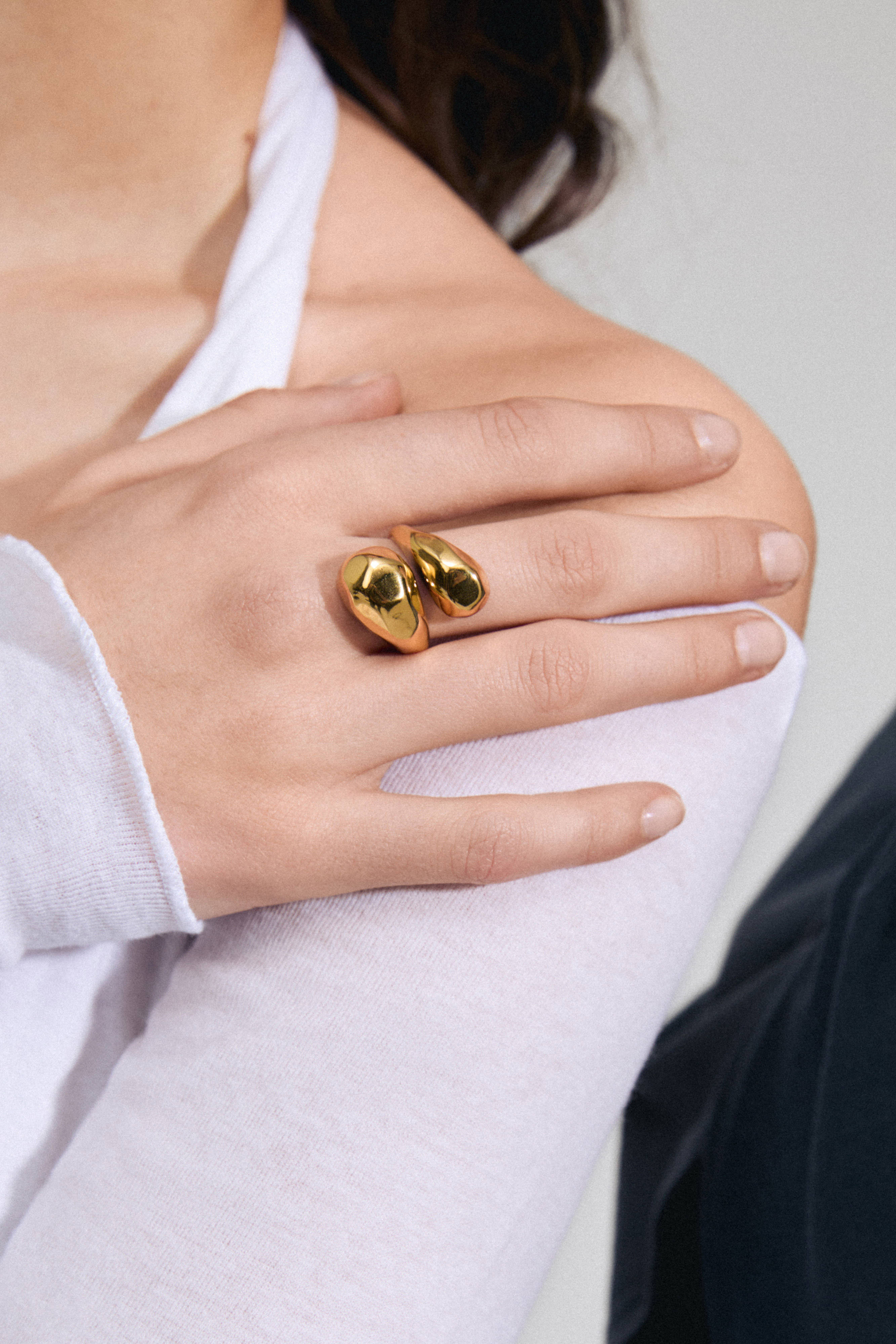PILGRIM gold plated ring Believe