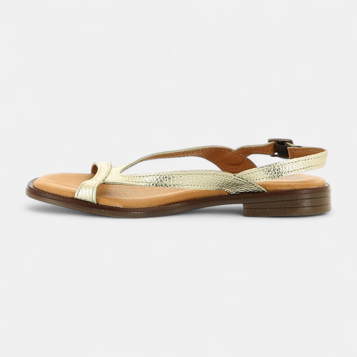 Nu-pieds Femme en cuir or