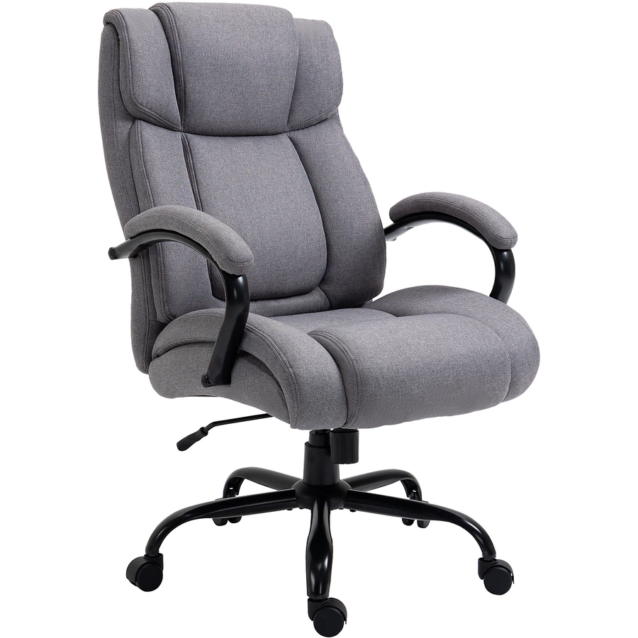 HOMCOM Bürostuhl ergonomisch hellgrau