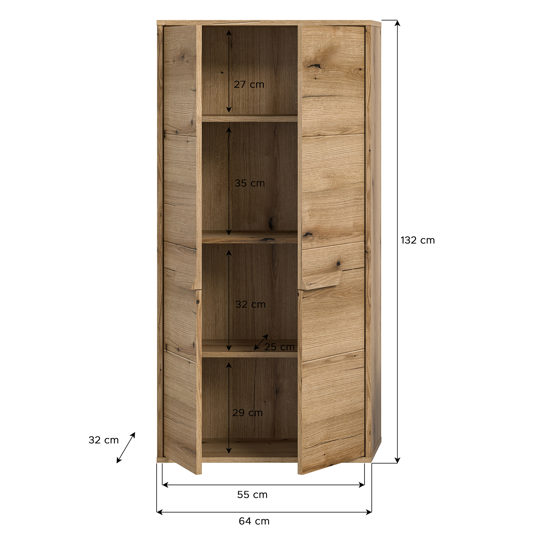 Midischrank ZENO - Evoke Oak - 64 cm