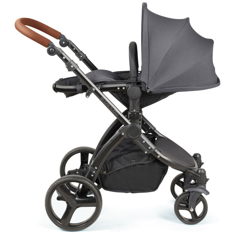 Ickle Bubba Stomp Urban 3-in-1 Reisesystem mit Autositz & ISOFIX-Basis, Schiefergrau