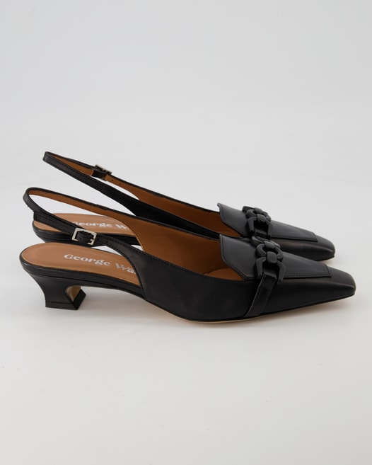 George Watts G9512 Slingpumps in Schwarz