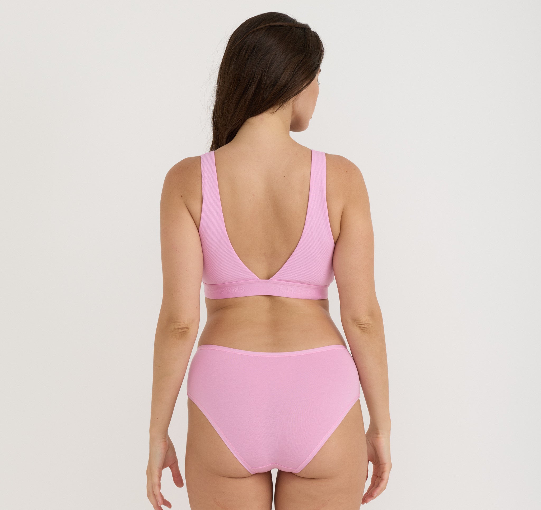 ORGANIC COTTON<br>Core Rib Plunge Bralette
