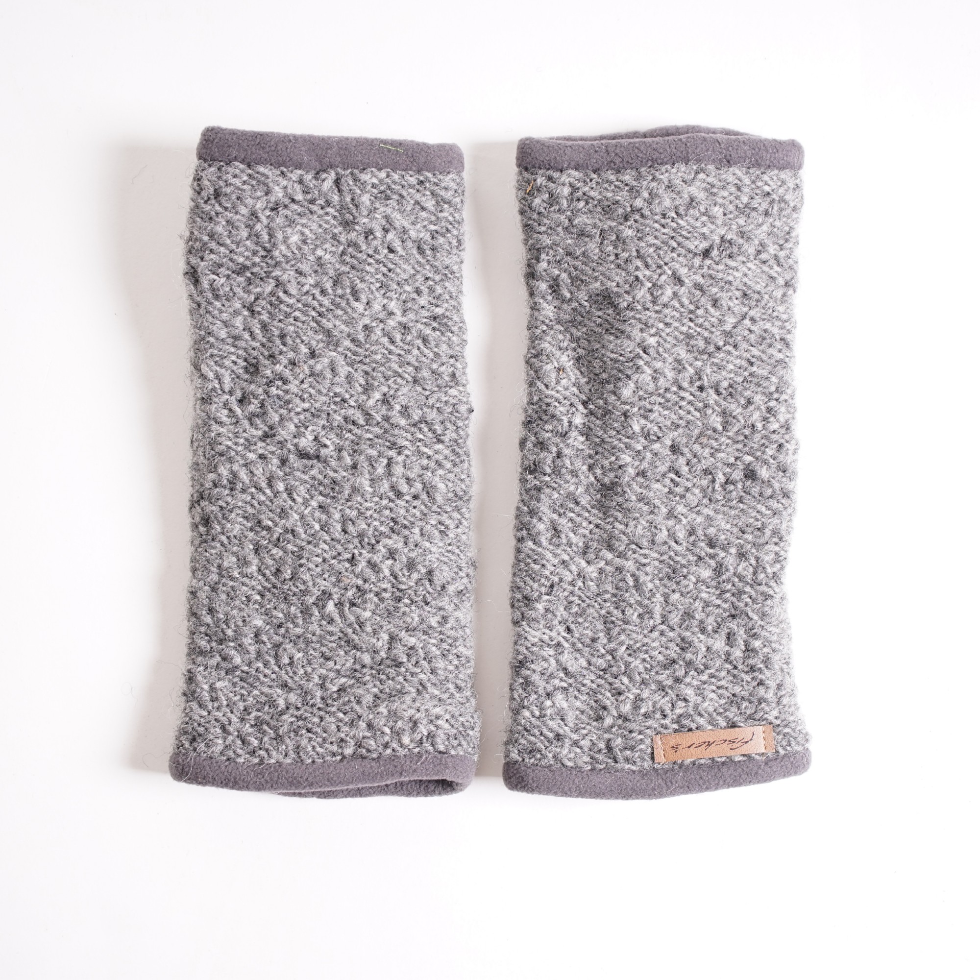 Pulswärmer grau, handgestrickt in Nepal günstig bestellen