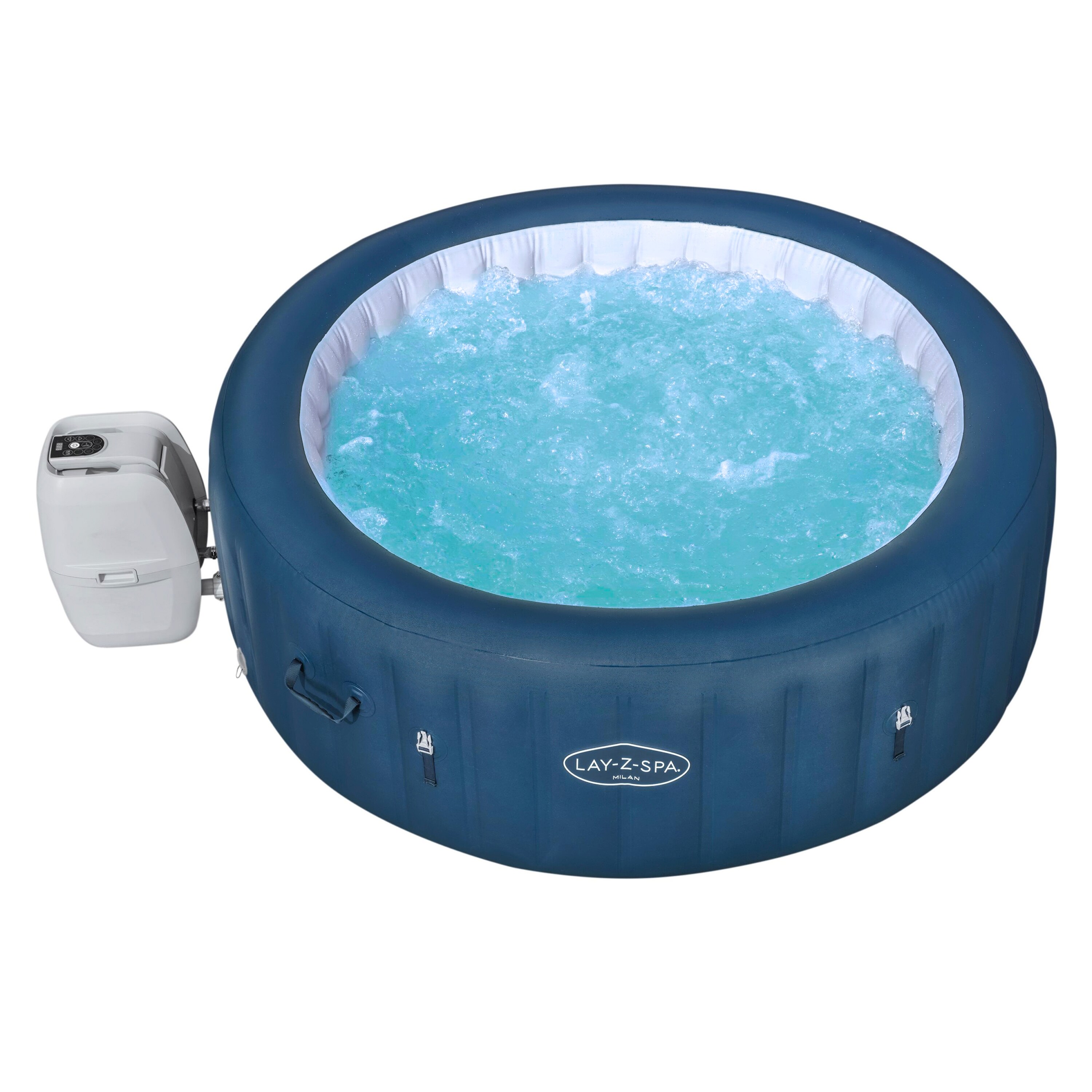 Bestway® LAY-Z-SPA® WLAN-Whirlpool Milan AirJet Plus™ Ø 196 x 71 cm, rund