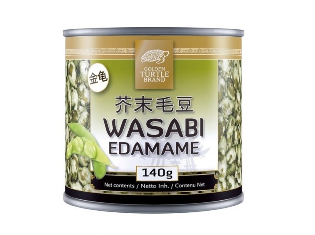 SNACKS GOLDEN TURTLE WASABI EDAMAME 140G