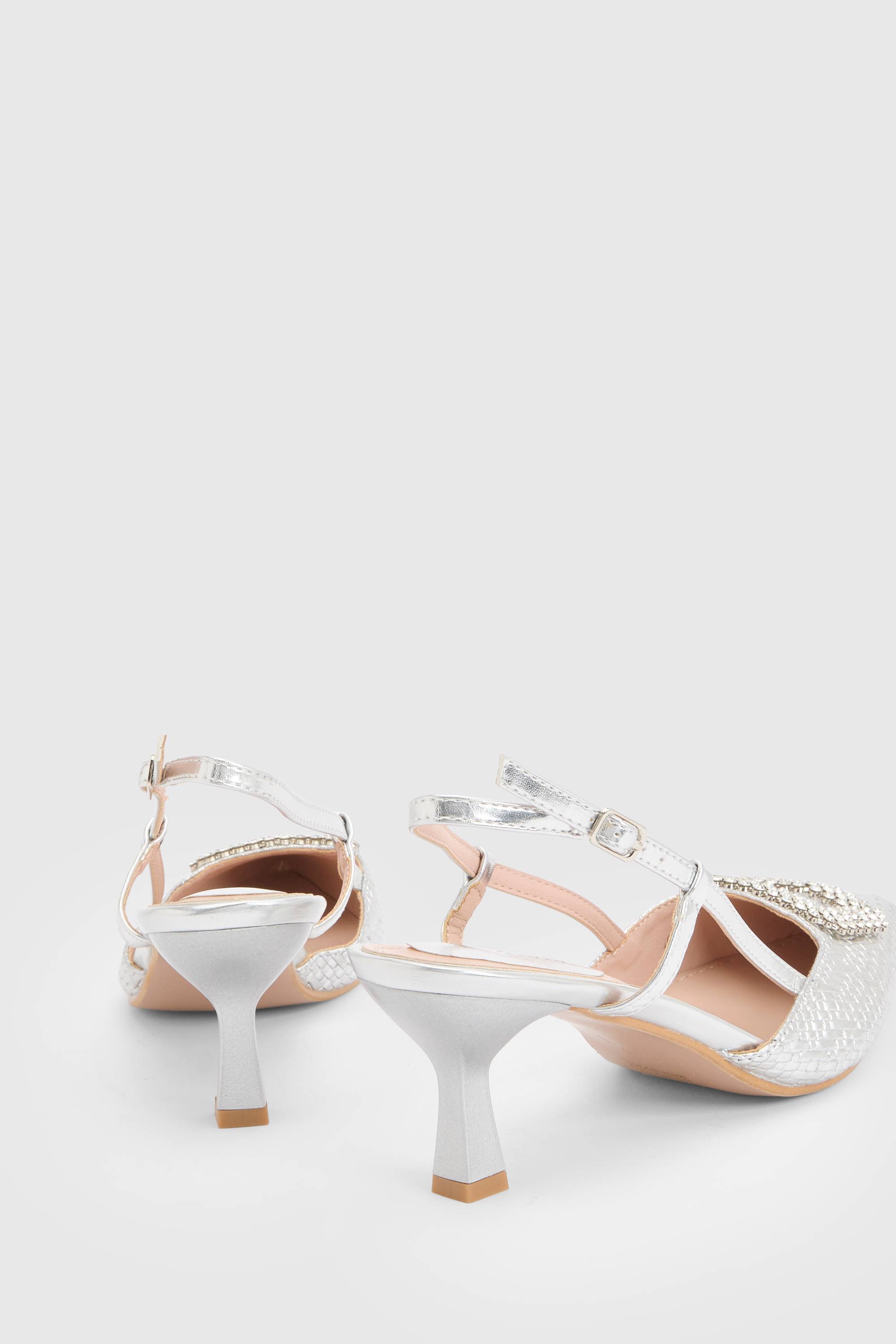 Oasis Escarpins Layla À Talon Bobine Bout Pointu Finition Carrée Ornements Tressés En Synthétiquecuir