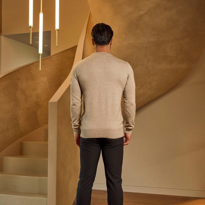 Malelions Knitted Crewneck Sweater Heren