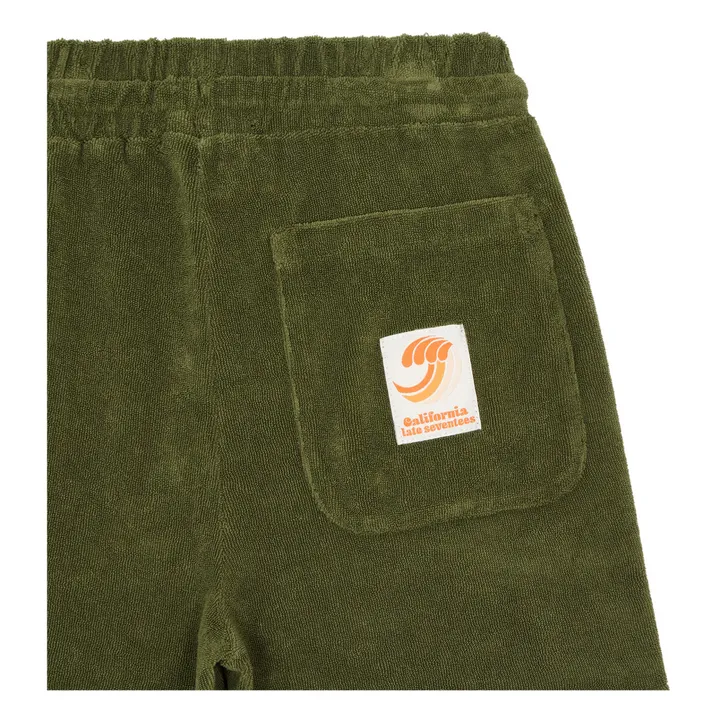 Hundred Pieces Short Éponge Coton Bio | Vert kaki