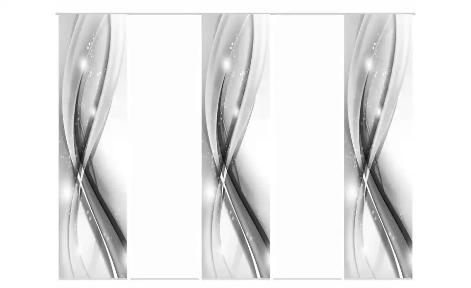Schiebevorhang Set 5tlg. Grau 5er-Set