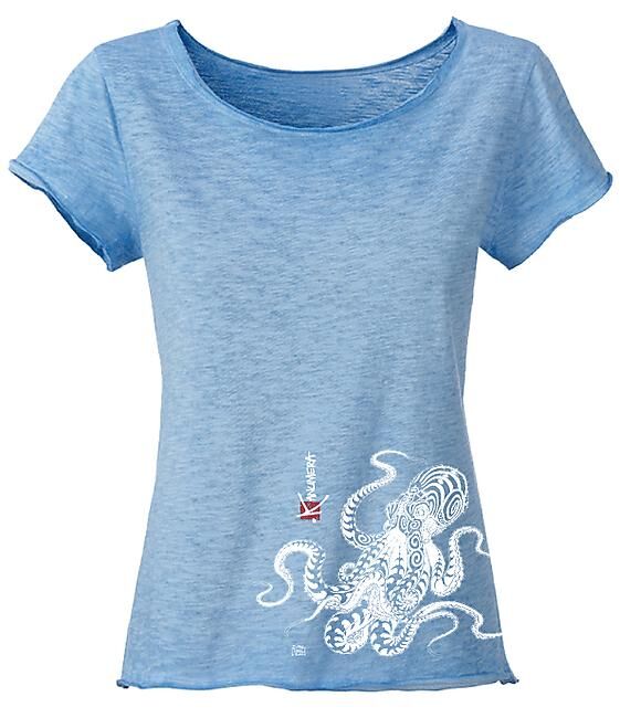 KANUMERA - T-SHIRT DELAVE PIEUVRE FEMME