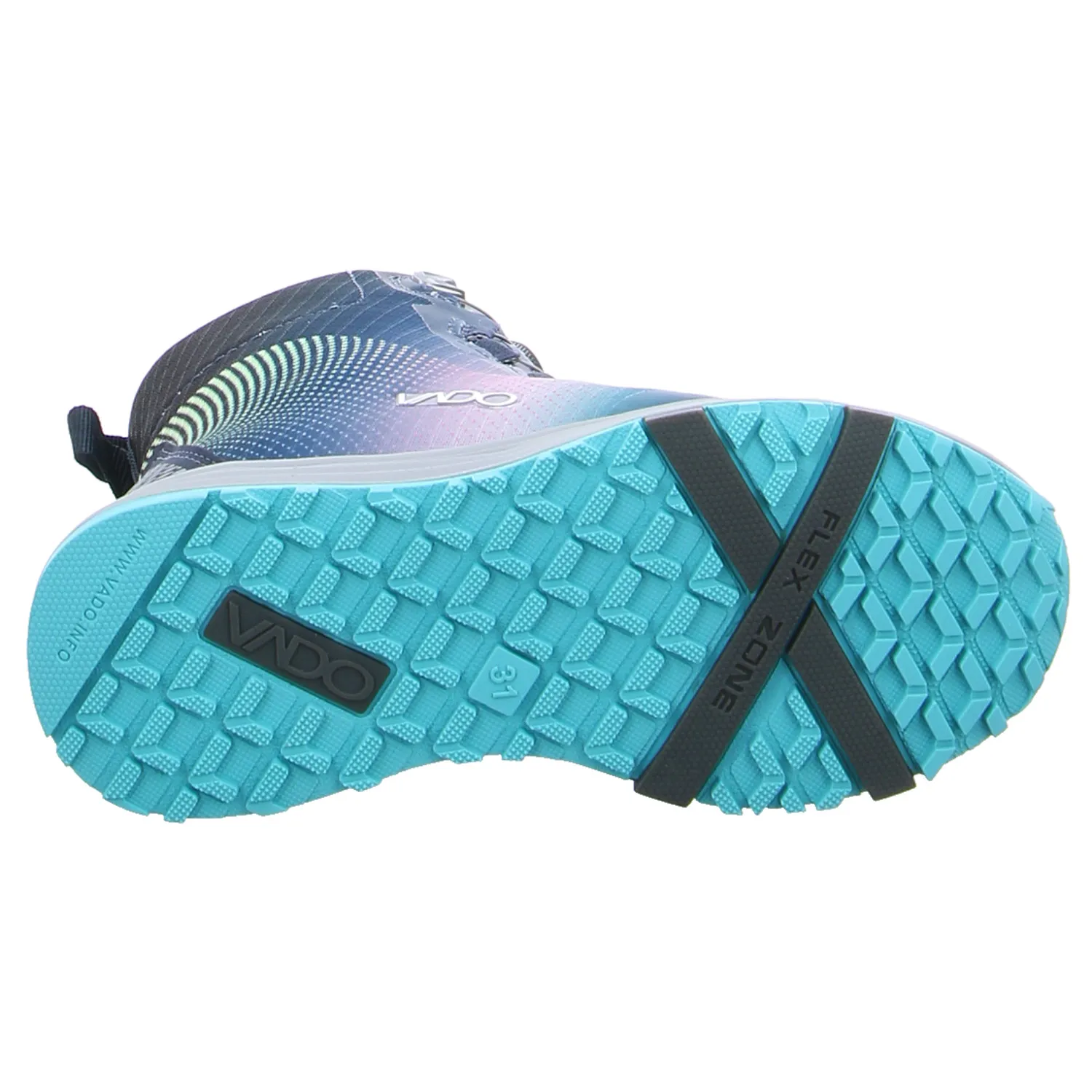 VADO Kleinkinder-Snowboot  Membran Türkis Textil  Schneestiefel Mädchen