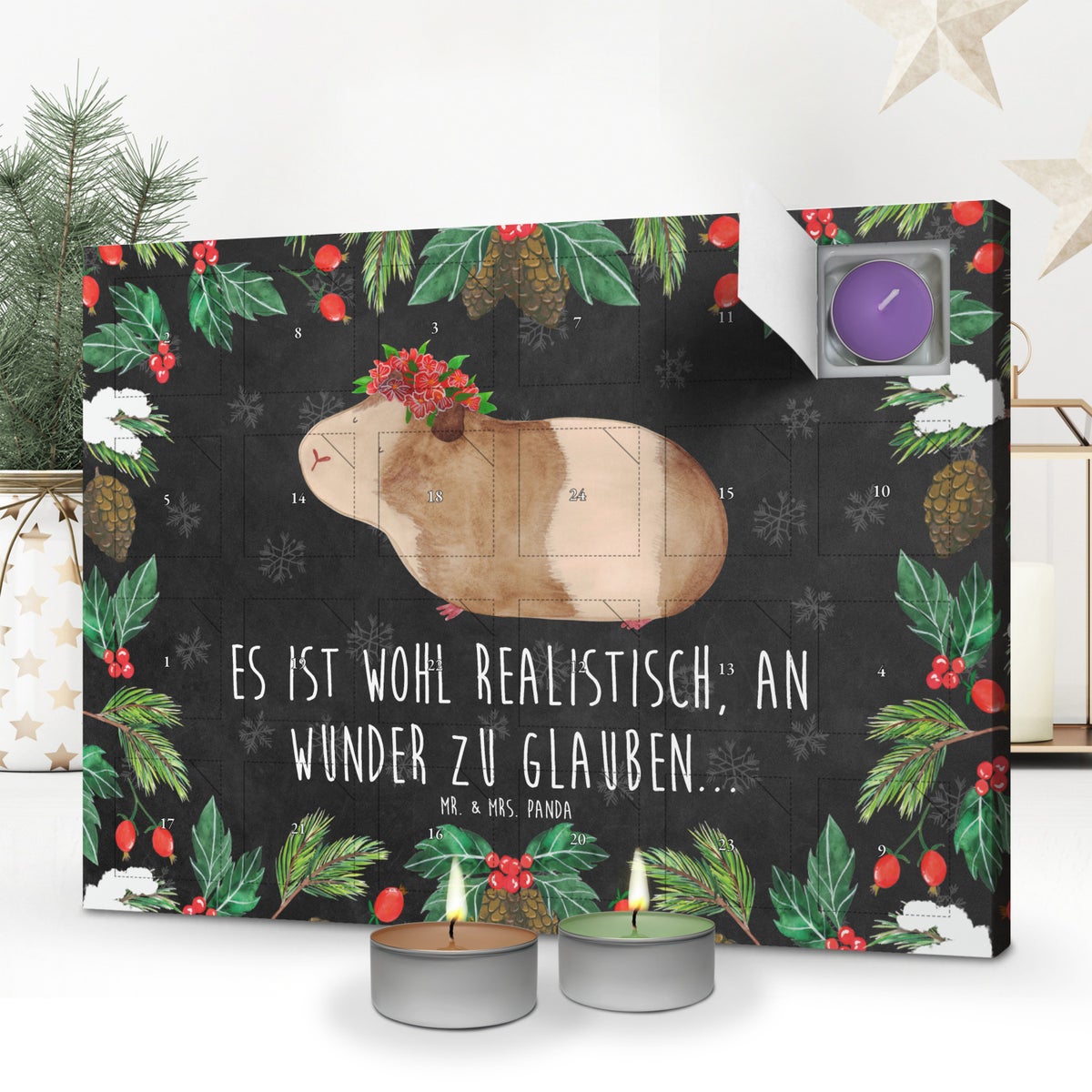 Mr. & Mrs. Panda Geurkaars Adventskalender Cavia Wijsheid - Zwart