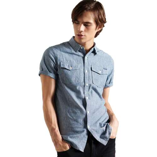 Superdry - CAMISA DENIM LOOMHOMBRE Azul
