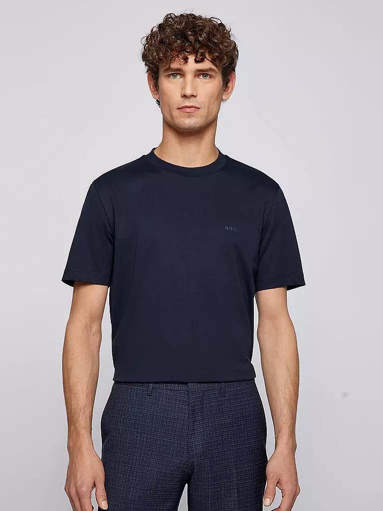 BOSS T-Shirt Regular Fit THOMPSON dunkelblau