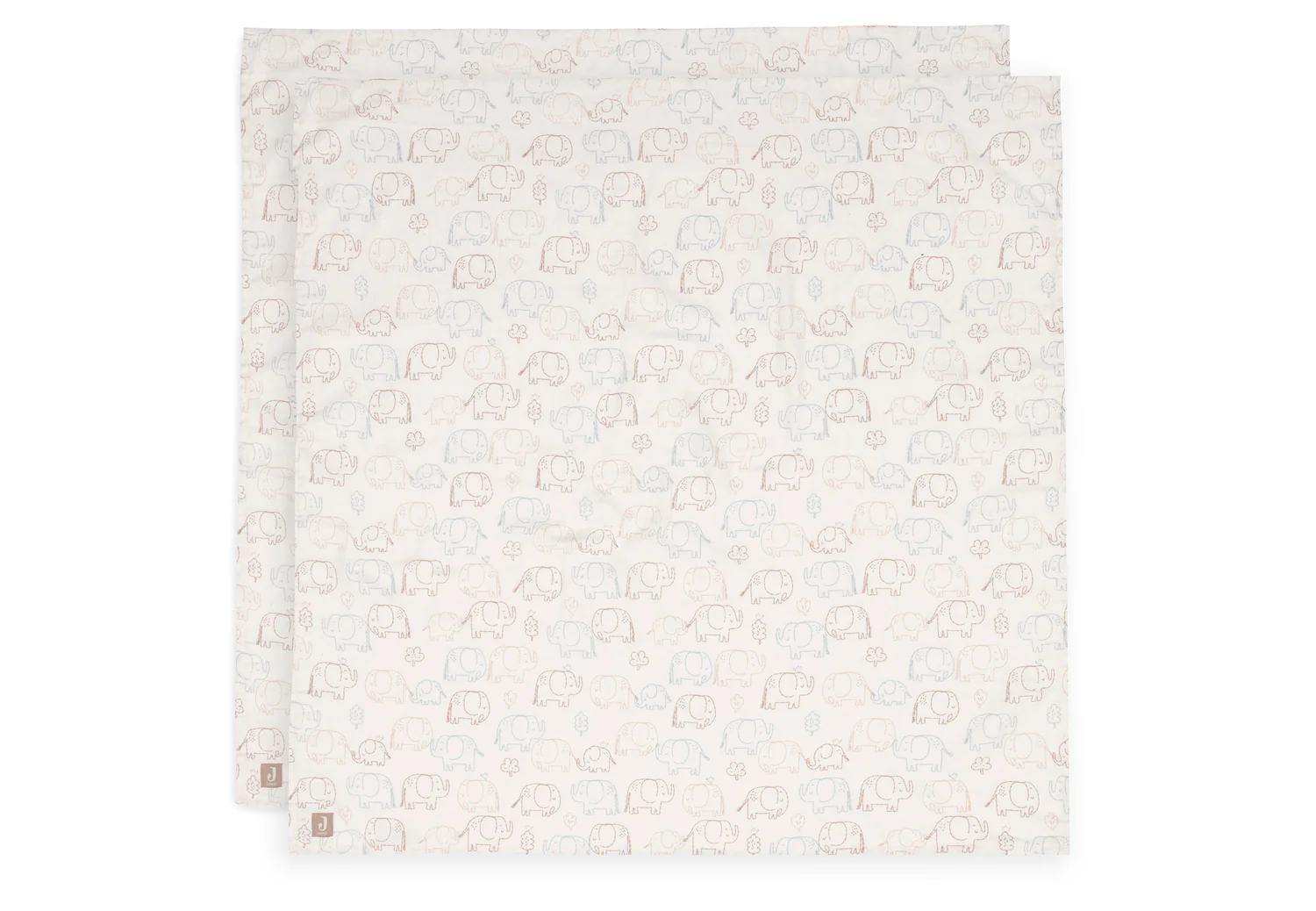 Jollein Jollein hydrofiel  115x115cm 2pack Elephant Tales