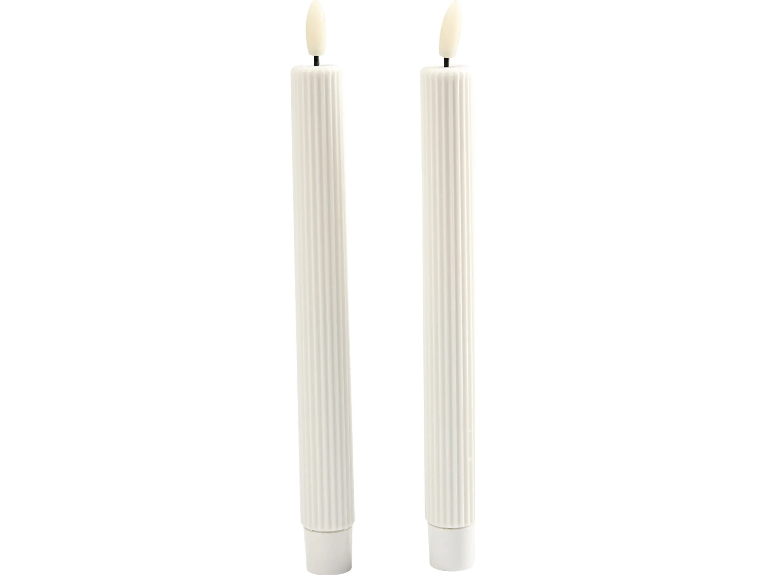 Sirius Smilla Genopladelig Kronelys 2 stk - Hvid - H 25 cm