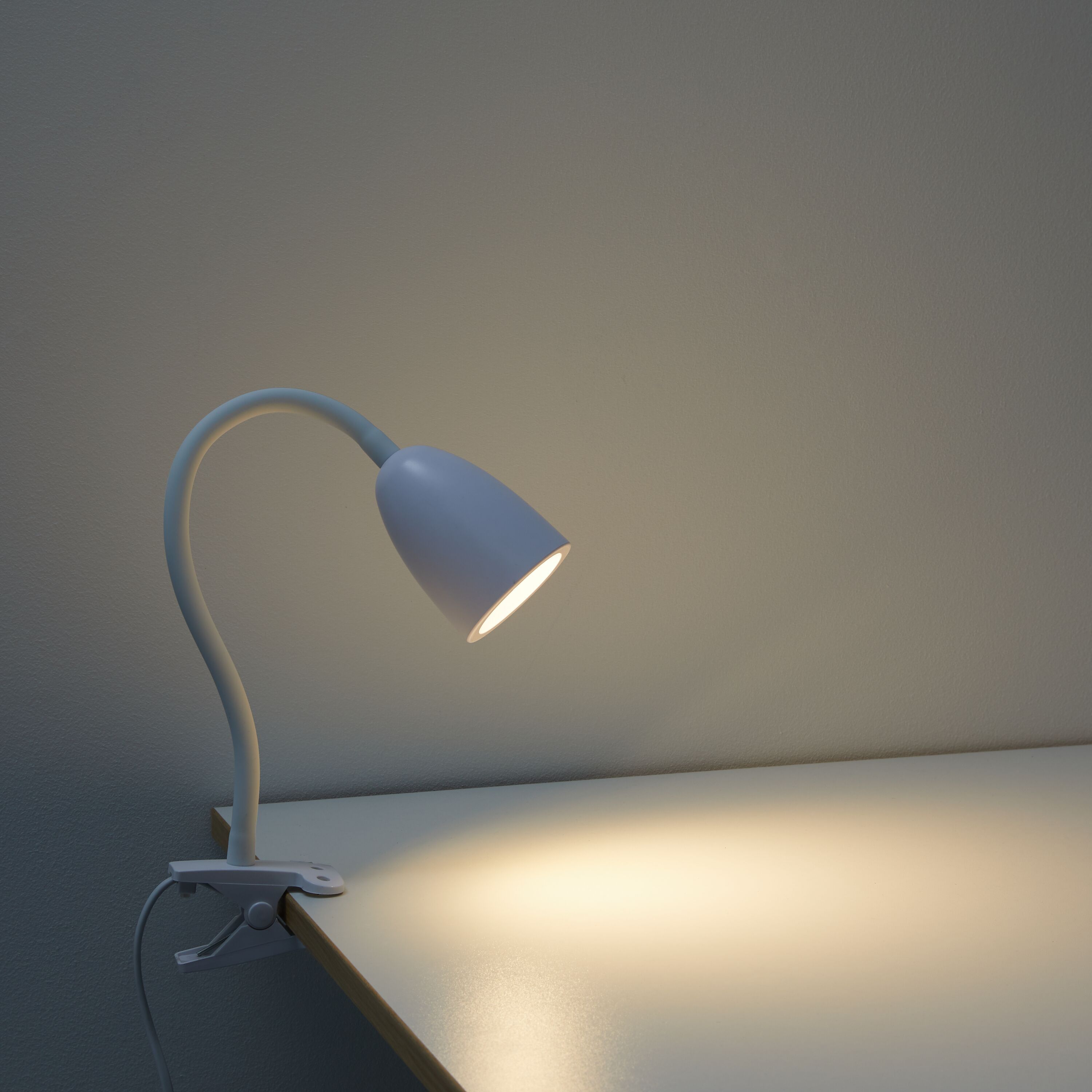 EDGARDO Klemmleuchte - Weiss / B: 1.4 cm x T: 5.0 cm x H: 51.0 cm
