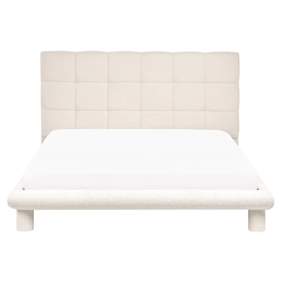 CRESSAT - Tweepersoonsbed - Off-white - 160 x 200 cm - Bouclé