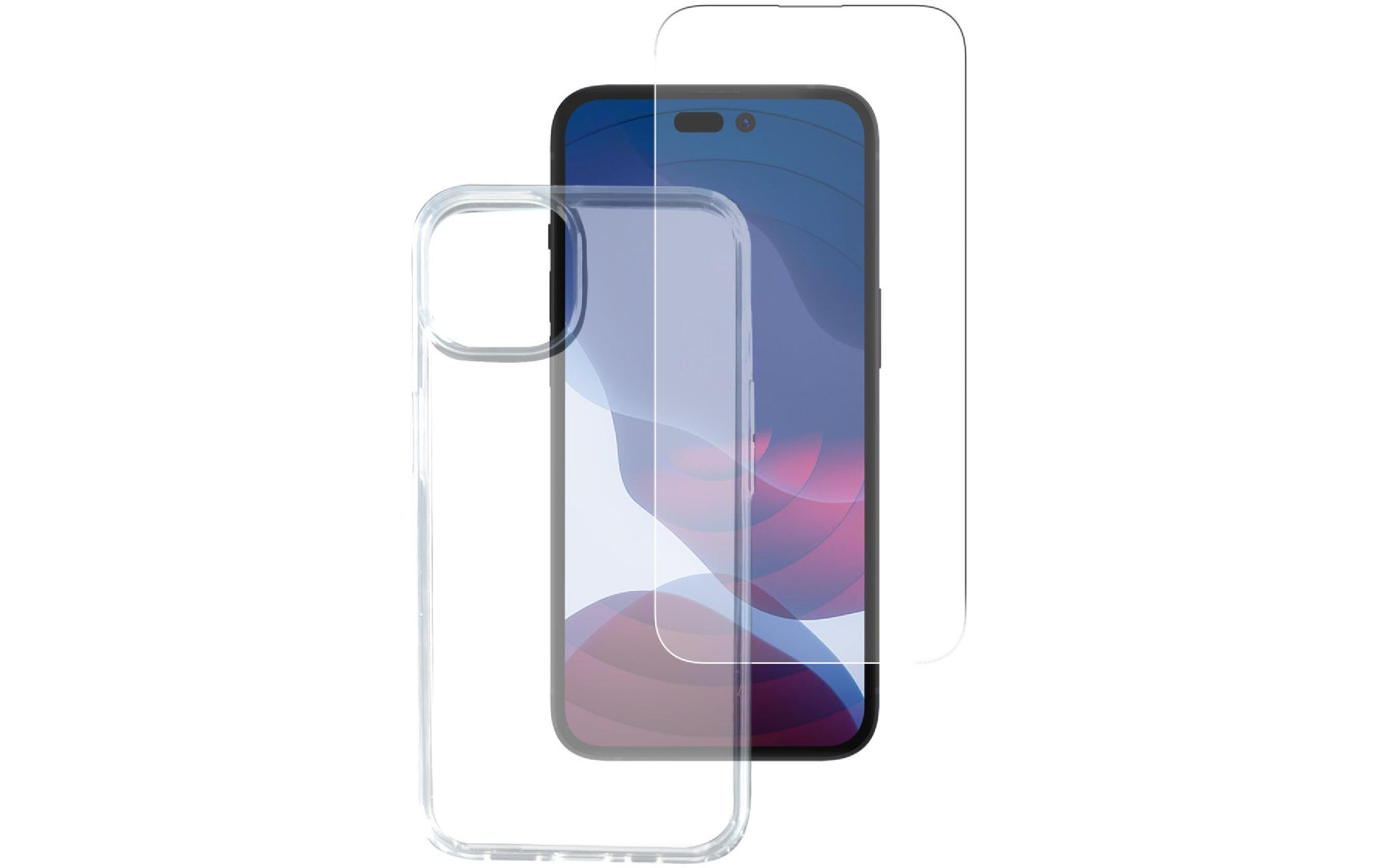 360° Starter Set X-Pro Clear iPhone 14 ProSet aus Displayschutzfolie und flexibler TPU-Hülle für das Apple iPhone 14 Pro